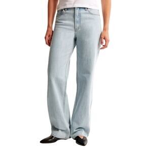 Abercrombie & Fitch Jeans Womens Size 34 Blue The Loose High Rise Denim Straight
